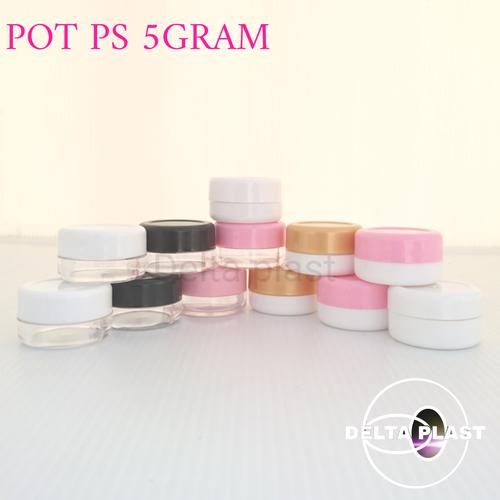 Foto Produk pot ps 5 gr / pot cream 5 grm wadah pot kosmetik 5 gram - Putih dari jual botol paket gojek