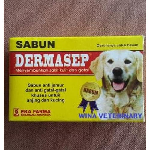 Jual Obat Anti Jamur DERMASEP sabun mandi untuk gatal2 pada Anjing 