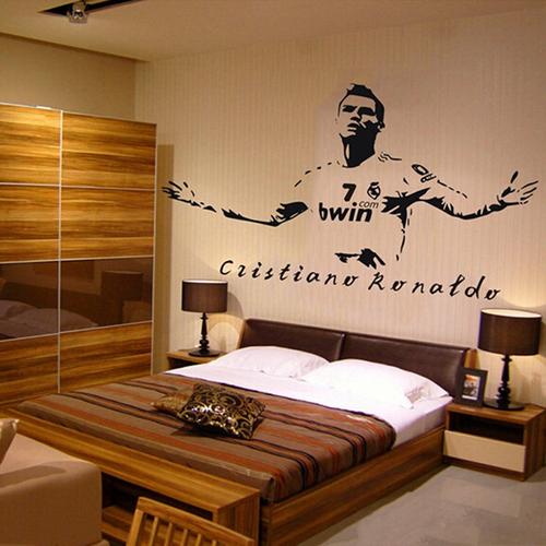 Gambar Stiker Dinding Desain Tulisan Ronaldo Real Madrid untuk Kamar Tidur dari Ontheway.bdg undefined Tokopedia