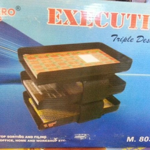Foto Produk File Tray 3 - Rak File 3 Tingkat Executive - Deck Tray dari Belanja Bebas