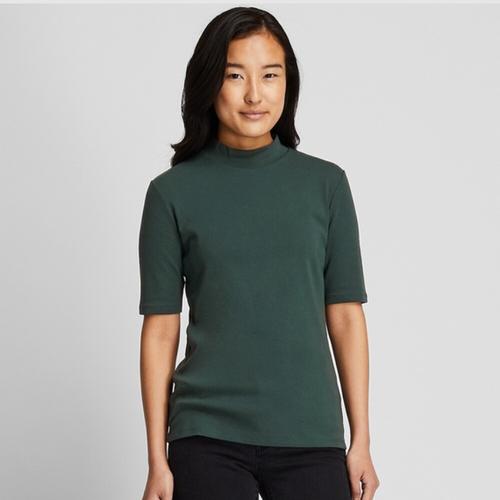 Jual Uniqlo Ribbed Cotton High Neck 