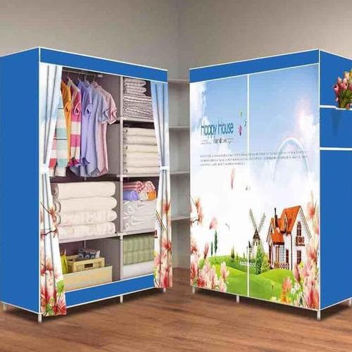 Foto Produk HAPPYHOUSE 2018 Multifunction Wardrobe lemari pakaian rak baju dari Raka Here_shop