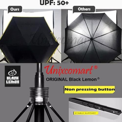 Foto Produk Mini Pocket Umbrella / Payung Lipat Super Mini / Black Lemon dari Raka Here_shop