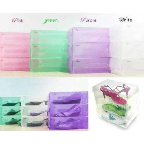 Foto Produk Box Atau Kotak Sepatu Plastik Transparan Warna Warni - HHM001 dari Raka Here_shop