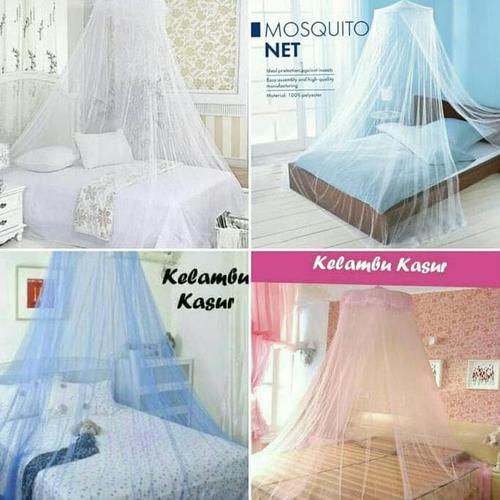 Foto Produk Kelambu Gantung Kasur Anti Nyamuk / Klambu Tirai Bulat Tempat Tidur dari Raka Here_shop