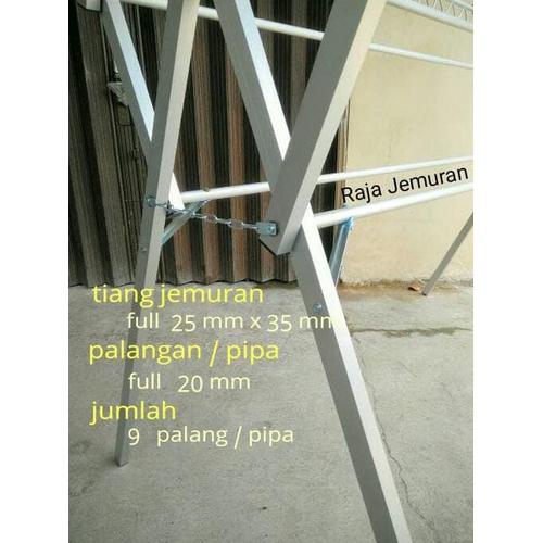 Foto Produk Jemuran Baju Aluminium 175 cm + Hangger dari Raka Here_shop