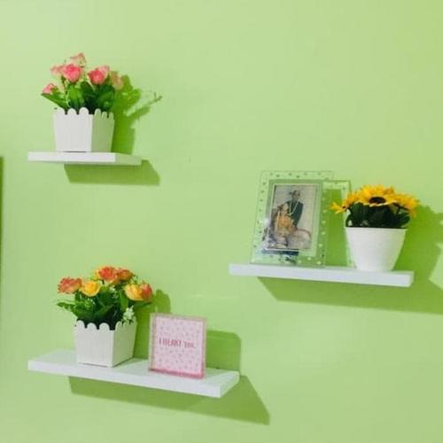 Foto Produk 3 pcs rak dinding rak gantung floating shelves dari Raka Here_shop