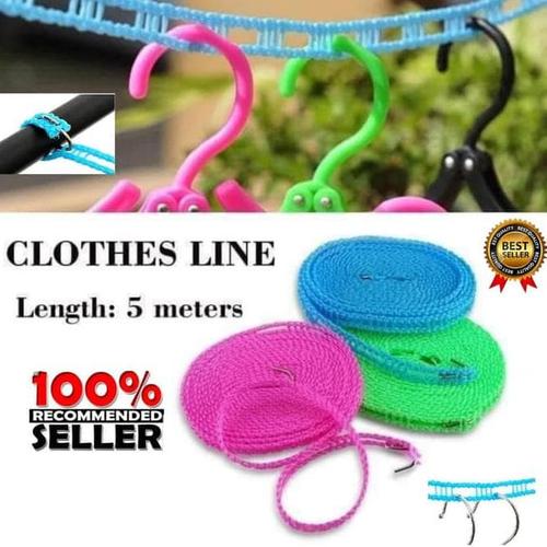 Foto Produk TALI JEMURAN 5 METER SW15 / CLOTHES LINE TAMBANG JEMUR BAJU PAKAIAN dari Raka Here_shop