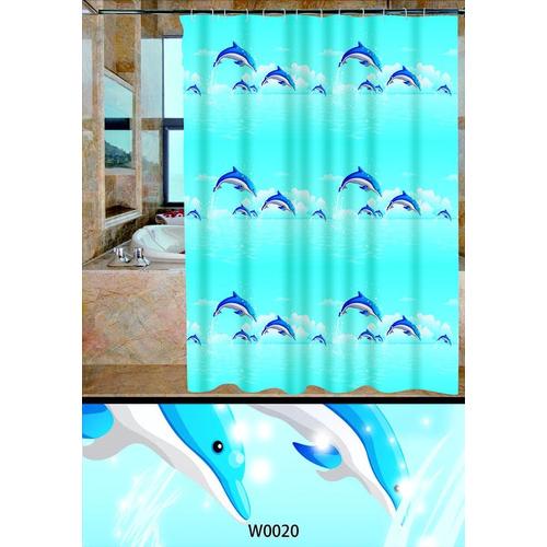 Foto Produk Tirai Kamar Mandi anti air PEVA sudah dilengkapi pengait - LUMBA LUMBA dari Raka Here_shop