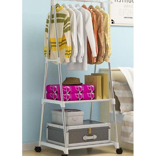 Foto Produk HB404 Triangle Stand hanger rak buku Serbaguna dengan 4 roda dari Raka Here_shop