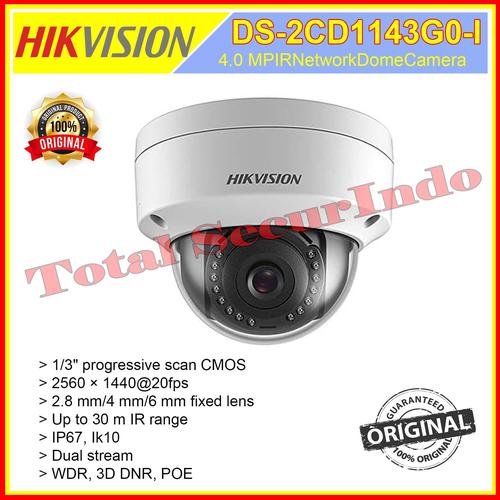 Jual IP CAMERA HIKVISION 4MP DS-2CD1143G0-I Support POE