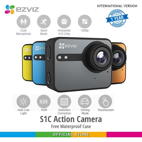 Foto Produk Ezviz S1C Sport Action Camera Free WP CaseMounting Garansi 1thn KUNING - Biru dari Ezviz Official Store