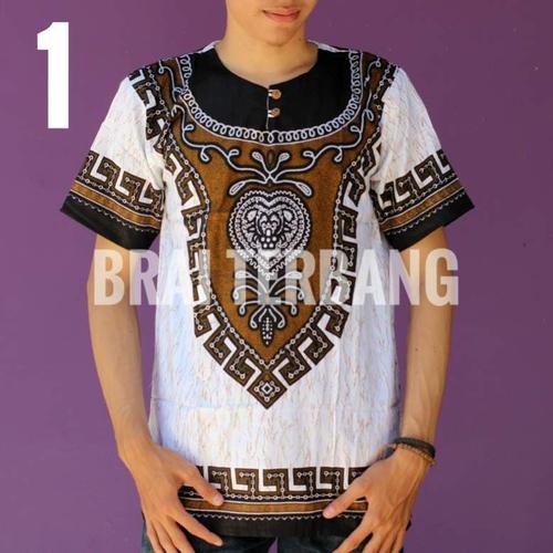 Foto Produk kaos dashiki - kaos santung - kaos uje - kaos santai - dashiki lokal dari Flea Bottom