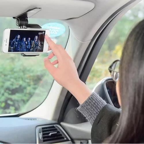 Foto Produk Car Holder HP Phone Stand Dudukan Handphone GPS Jepit Sunvisor Mobil dari Karlina Online