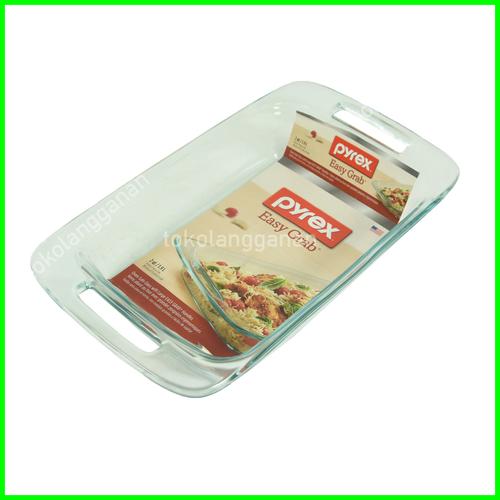 Jual Pyrex Loyang Kaca Easy Grab Oblong Ltr Kota