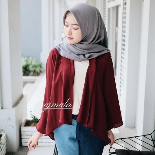 Gambar Mayla Long Outer Cardigan Bolero kardigan vest tunik polos panjang dari BUNGKUSAN LUCU Kab. Jepara Tokopedia