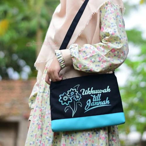 Foto Produk UKHUWAH TILL JANNAH SLING BAG MUSLIMAH TAS MUSLIM SYIAR HIJAB WANITA dari Marie Shop
