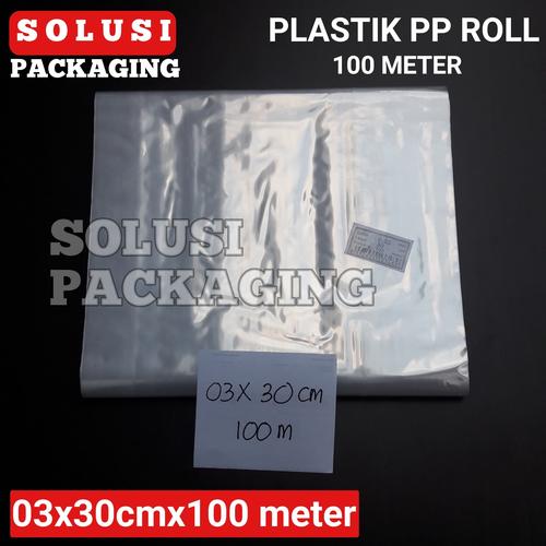 Jual PLASTIK ROLL 30CMx100M/KANTONG PLASTIK BONEKA PLASTIK LAUNDRY ...