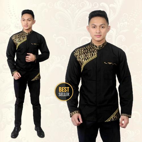 Jual Baju Batik Koko Kemeja Batik Kombinasi Batik Koko Seragam 001 Hitam L Kota Bekasi Zein Kemeja Shop Tokopedia