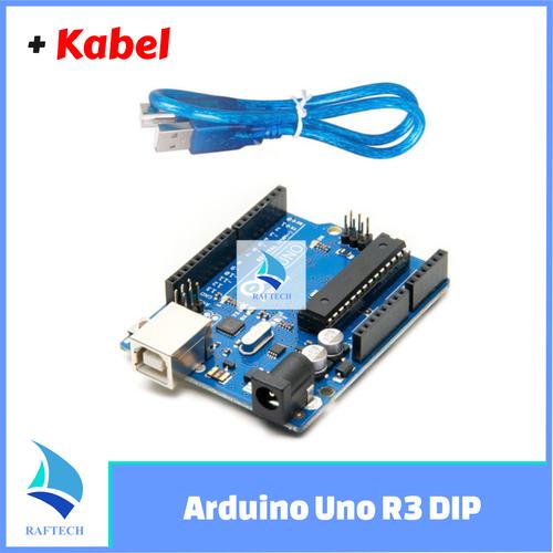 Gambar Arduino Uno R3 Compatible ATmega328P Dip + Kabel USB dari RAFTECH Kota Bandung Tokopedia