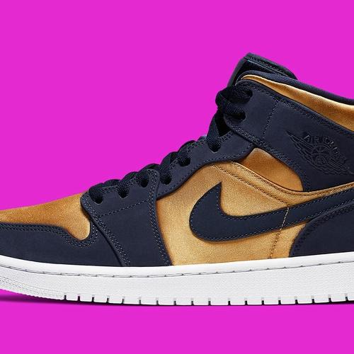 AIR JORDAN 1 MID GOLD SATIN ORIGINAL 