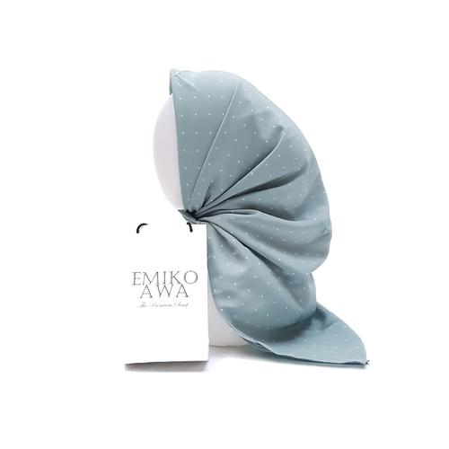 Foto Produk Jilbab Segiempat Motif PolkadotGreen / Emikoawa / Rami / Berkualitas dari emikoawa