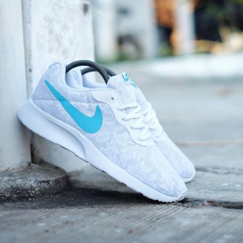 Sepatu Sneakers Nike Tanjun floral white tosca Original di Ab Sneaker Store Tokopedia