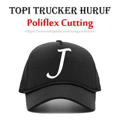 Jual Topi Trucker Hat Custom Inisial Huruf J Poliflex 1 Warna Murah Meriah Jakarta Barat Vanguardstore Tokopedia