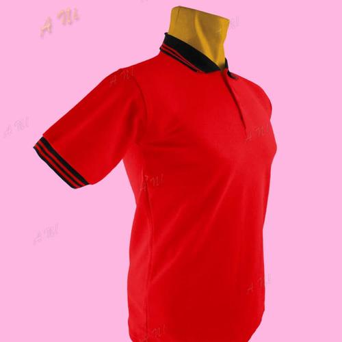 Jual Polo Shirt K2-25 Kaos Kerah Merah 