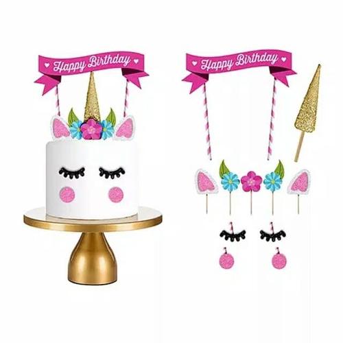Foto Produk Hiasan Kue / Topper cake unicorn glitter dari BeeVee Shop