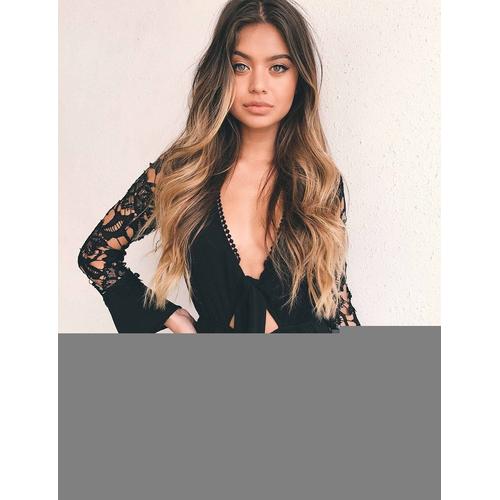Jumpsuit Playsuit Wanita Black Lace 