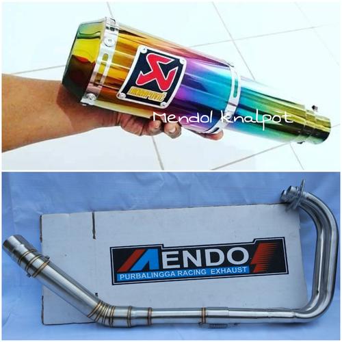 Jual Knalpot Racing Akrapovic GP M1 Rainbow Fullsystem Yamaha R25