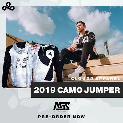 Gambar JUMPER TEAM CLOUD9 CAMO BLACK - COUNTERSTRIKE LOL CSGO dari Narvi Gaming undefined Tokopedia