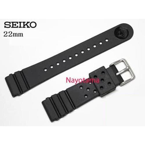 Jual terkeren berkualitas 22mm Seiko Flat Vent Black Rubber Strap (DAL1BP)  - Jakarta Timur - romadhoniq | Tokopedia