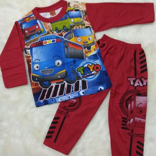 Foto Produk Baju Tidur Anak Laki Keren 5-6 Thn Motif Tayo - Size 12 dari Pantystocking