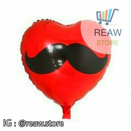 Foto Produk Balon Foil Love / Hati Kumis dari SRI RATU