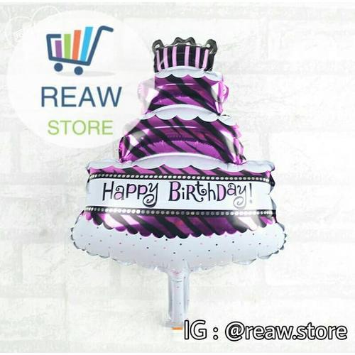 Foto Produk Balon Foil Kue Ulang Tahun Mini / Cake Mini dari SRI RATU