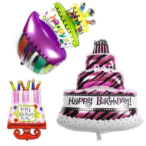 Foto Produk Balon Foil Kue Ulang Tahun / Birthday Cake Aneka Motif dari SRI RATU
