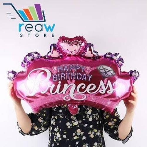 Foto Produk Balon Foil Mahkota Happy Birthday Princess Jumbo dari SRI RATU