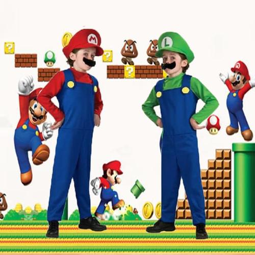 Foto Produk SUPER MARIO BROSS costume cosplay halloween kostum anak mario luigi - Boy Luigi, S dari Baby Angeline Shop