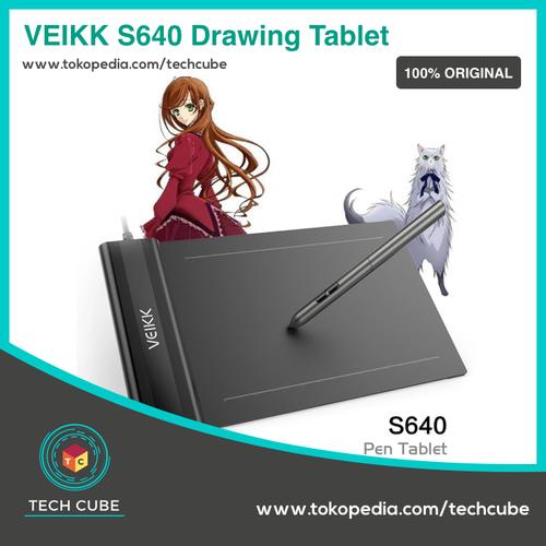 Jual VEIKK S640 Digital Graphic Drawing Pen Tablet OSU Alt H420 G430 H430P Kota Surabaya