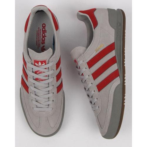 adidas jeans red and grey