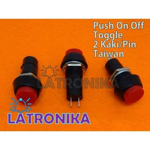 Jual Push On Off Taiwan Toggle Switch Button Saklar Tombol Bulat 2 Kaki ...