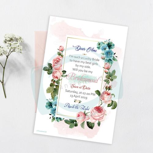 Jual Kartu Bridesmaid Kartu Seserahan Kartu Ucapan - Kota Surabaya