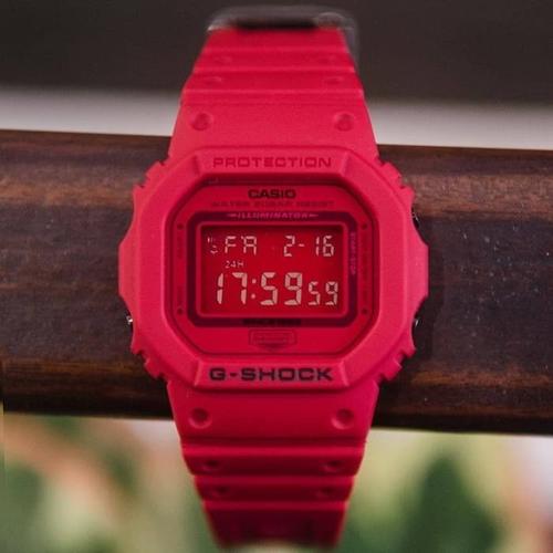 G shock dw 5600 red hot sale