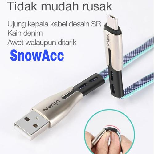 Foto Produk Vivan USB Kabel Data Android Micro Usb 2.4A Fast Charging 100cm BTK-M dari SnowAcc