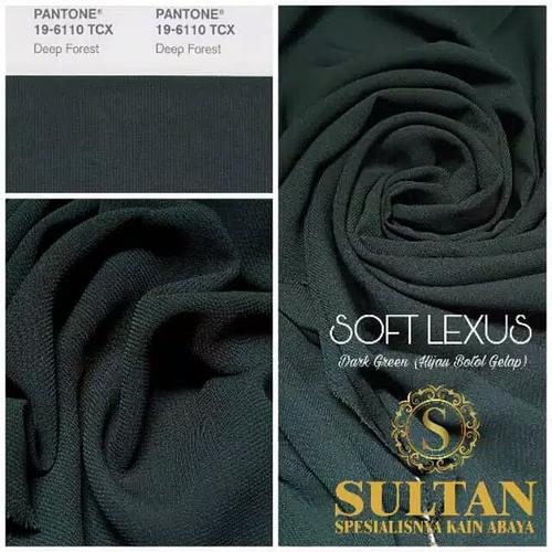 Foto Produk Soft Lexus Polos Wrn Dark Green Forest Kain Abaya Sultan Kualiti Expor dari Taman Surga Square