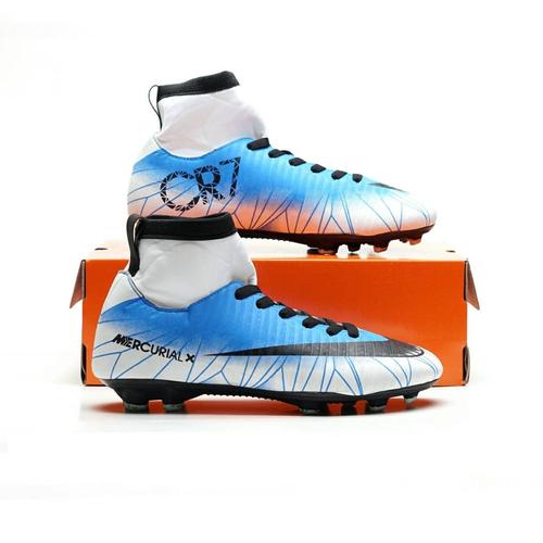 Jual Sepatu Bola Nike Mercurial Cr7 High Biru Putih Football Import Kota Bandung Wanfar Tokopedia