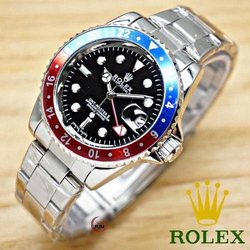 Jual Jam Tangan Pria Rolex Gmt Automatic Rantai Silver Merah Biru Jakarta Barat Jogoshopmrt 