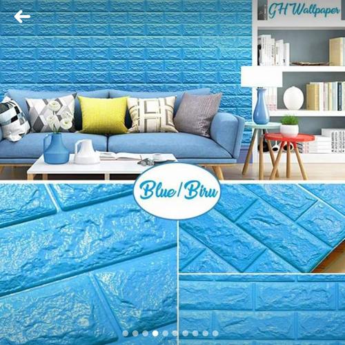 Jual Grosir Wallpaper Brickfoam 3d Motif Batu Bata Alam Warna Biru Modern Jakarta Utara Larismujijaya Tokopedia
